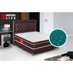 Colchão King Nipon Live Magnético Ortopédico Infravermelho Longo:Marrom