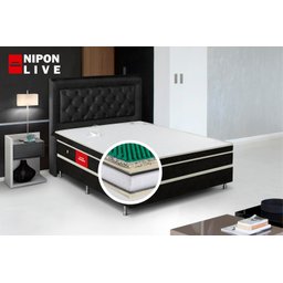Colchão King Nipon Live Magnético Ortopédico Infravermelho Longo:Marrom - 9