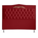 Ver imagem 5 de Kit Cabeceira de Cama Box e Calçadeira Baú Madri King 195 Cm Suede Vermelho Eli Móveis e Decoração