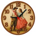 Ver imagem 1 de Relógio de Parede - Gaúcho e Prenda -efeito 3d -25x25x2cm