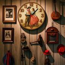 Ver imagem 2 de Relógio de Parede - Gaúcho e Prenda -efeito 3d -25x25x2cm