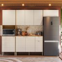 Ver imagem 1 de Cozinha Completa 9 Portas 1 Gaveta com Balcão Tampo e Nicho para Micro-ondas