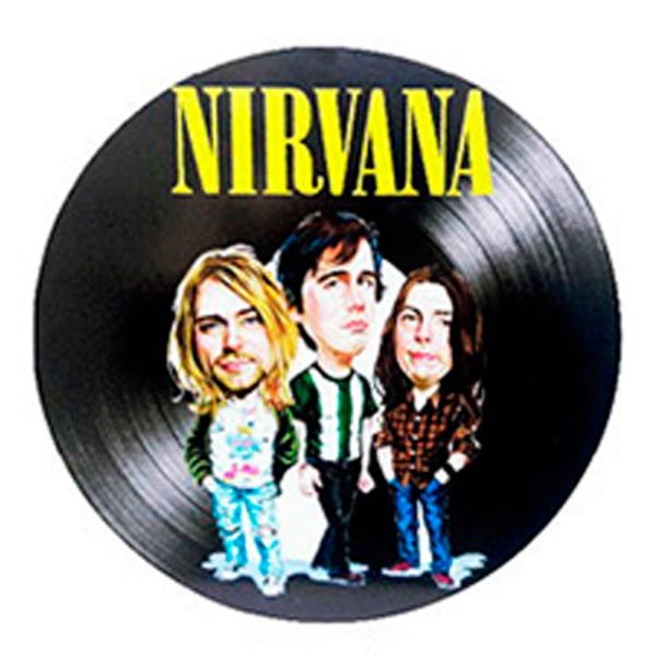Disco de Vinil Decorativo em Madeira Star - Banda Nirvana | MadeiraMadeira