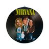 Disco de Vinil Decorativo em Madeira Star - Banda Nirvana - 2