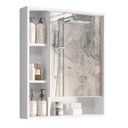 Ver imagem 1 de Armário de Banheiro com Espelheira 1 Porta Olimpia Espelho - Branco