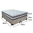 Ver imagem 3 de Cama Box Casal Bipartido Sintético + Colchão Anjos Black Graphite Molas Ensacadas 138cm Suporta At
