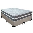 Ver imagem 1 de Cama Box Casal Bipartido Sintético + Colchão Anjos Black Graphite Molas Ensacadas 138cm Suporta At