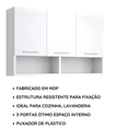 Ver mais imagens de Armário Aéreo Cozinha Itália 3 Portas Moderno Branco