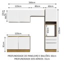 Ver imagem 3 de Cozinha Completa Madesa Lux 260005 Com Armário E Balcão