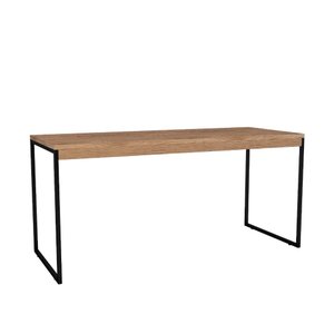 Mesa Industrial para Computador Diretor Pés de Ferro 90 Cm:freijó