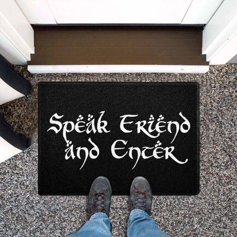 Capacho Senhor dos Anéis Speak friend and enter Geek Marketplace