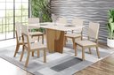 Ver imagem 1 de Mesa de Jantar Vertice 160 6 Cad. Milla Linho - Henn