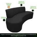 Ver imagem 3 de Sofá 3 Lugares 180cm Mônaco Corano Preto - Nexta Casa