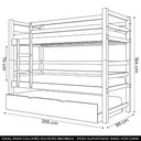 Ver imagem 2 de Cama Treliche Solteiro 188x88cm com Escada Fixa Luca Imbuia B11 - Mpozenato