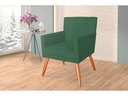 Ver imagem 3 de Poltrona Decorativa Onix Suede Verde Pés Madeira Ms Decor