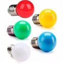 Ver imagem 2 de Kit 15 Lâmpada Led Modelo Bolinha Led 1w Decorativa Rosca E27 - Laranja