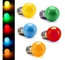 Ver imagem 1 de Kit 15 Lâmpada Led Modelo Bolinha Led 1w Decorativa Rosca E27 - Laranja