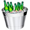 Balde de Gelo e Cerveja Térmico Grande em Alumínio Lixado - 9L - 1