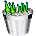 Ver imagem 1 de Balde de Gelo e Cerveja Térmico Grande em Alumínio Lixado - 9L