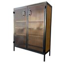 Ver imagem 6 de Aparador Alto com 2 Portas de Chapas - Estilo Industrial - Ferro e Madeira