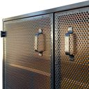 Ver imagem 2 de Aparador Alto com 2 Portas de Chapas - Estilo Industrial - Ferro e Madeira