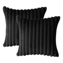 Ver imagem 6 de Kit 2 Capas P/ Almofada em Pelucia Wave Soft - 43x43 Cm Preto