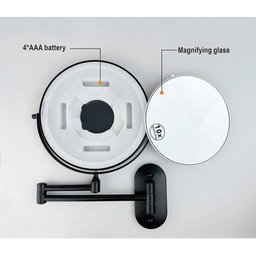 Espelhos Maquiagem 10x 1 com Led Articulado Luz Grande Rvnovidades Espelho Aumento Iluminado Articul - 4