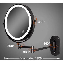 Espelhos Maquiagem 10x 1 com Led Articulado Luz Grande Rvnovidades Espelho Aumento Iluminado Articul - 3