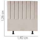 Ver imagem 3 de Cabeceira Cama Box Casal Estofada Carla 140 Cm Linho:bege