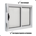 Ver imagem 3 de Vitro Janela de Correr 2 Folhas Banheiro Lavanderia em Alumínio Branco A40xl60 Policarbonato