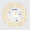 Ver imagem 1 de Prato de Bolo Infantil Redondo Abelha Sobremesa 29cm