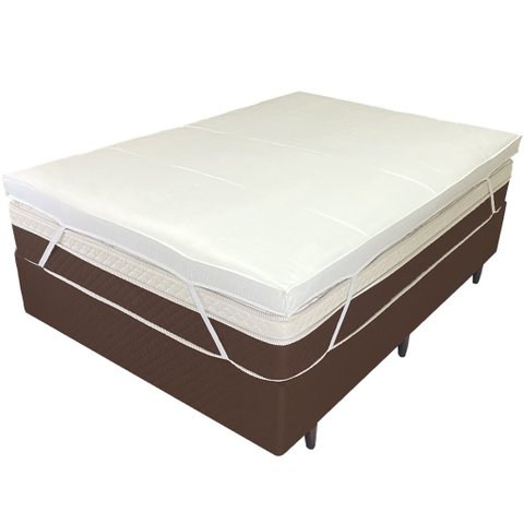 Pillow Top Casal 200 Fios Premium 10cm 1200g/m² 138x188cm Branco