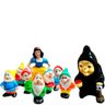 Kit Branca de Neve e os 7 Anões Com Bruxa Rainha Má em Cerâmica - Enfeite de Jardim - 1