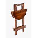 Ver imagem 3 de Jogo De Mesa Bistrô Dobravel C/2 Cadeiras Madeira Pinus Cor Imbuia Maplan