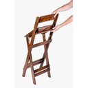 Ver imagem 5 de Jogo De Mesa Bistrô Dobravel C/2 Cadeiras Madeira Pinus Cor Imbuia Maplan