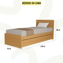 Ver imagem 3 de Bicama Luna Solteiro Bibox Reforçada Cama Infantil Auxiliar:cinamomo