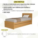 Ver imagem 2 de Bicama Luna Solteiro Bibox Reforçada Cama Infantil Auxiliar:cinamomo