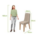 Ver imagem 4 de Conjunto Sala de Jantar Mesa Astrid 170 6 Lugares Tampo Vidro Maxi Off com Cadeiras Luar Amendoa