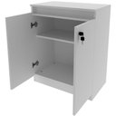 Ver imagem 7 de Balcão para Escritório 2 Portas com Chave Pequeno Branco