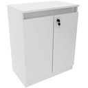 Ver imagem 1 de Balcão para Escritório 2 Portas com Chave Pequeno Branco