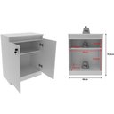 Ver imagem 5 de Balcão para Escritório 2 Portas com Chave Pequeno Branco