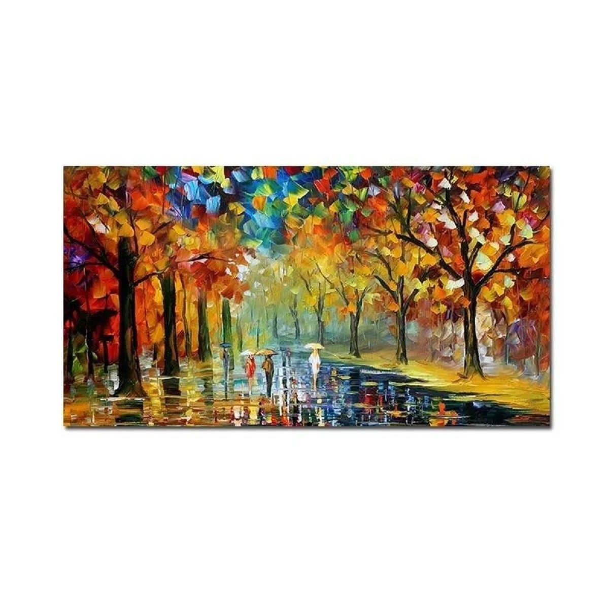 Quadro Pintura Tela Cidade Paisagem Urbana 4401: 90cm (A) x 180cm (L) - 5