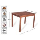 Ver imagem 3 de Mesa de Jantar 4 Lugares com 4 Cadeiras em Madeira Maciça Rústic Marrom