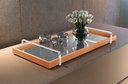 Ver imagem 2 de Bandeja Decorativa Espelhada Lf017 Terracota/cromado