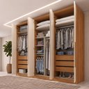 Ver mais imagens de Guarda-Roupa 6 Portas 6 Gavetas Leblon Off White/Cinamomo