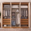 Ver imagem 4 de Guarda-Roupa 6 Portas 6 Gavetas Leblon Off White/Cinamomo