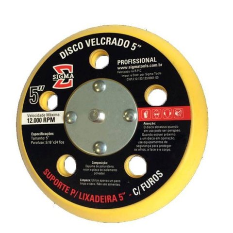 Disco Velcrado 5 com Furos - Sigmatools sem Variação Único