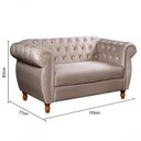 Ver imagem 2 de Sofá Nobreza 2 Lugares Fixo 153cm Caramelo Veludo Bella Decor
