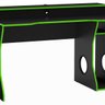 Mesa Gamer Ovni para Até 2 Monitores com 3 Nichos Preto/Verde - 7