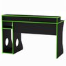 Mesa Gamer Ovni para Até 2 Monitores com 3 Nichos Preto/Verde - 2